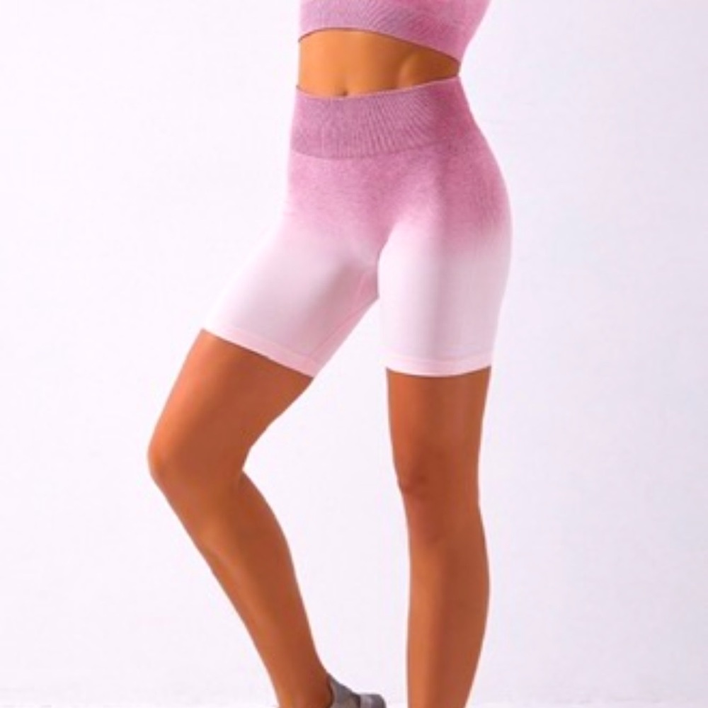 Women's Seamless Padded Sports Bra & Short Set 2pcs, Workout Gym Fitness Set